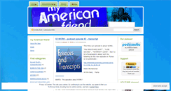 Desktop Screenshot of myamericanfriendblog.com